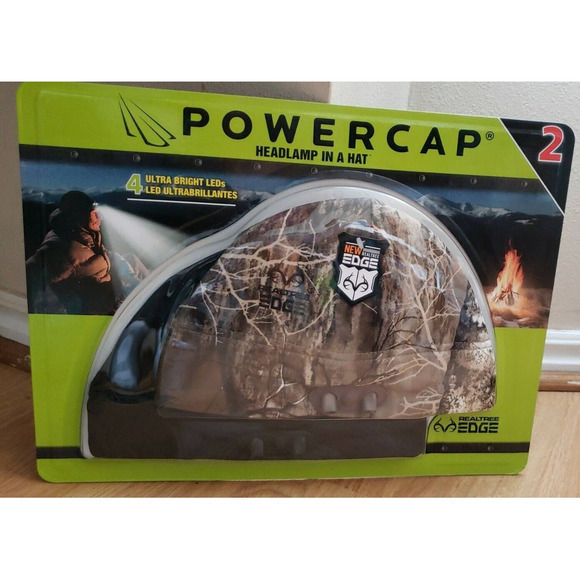 Realtree Vision Other - Realtree Mossy Oak Edge Power Cap Headlight In A Hat Camo‎ / Black LED 4 bright